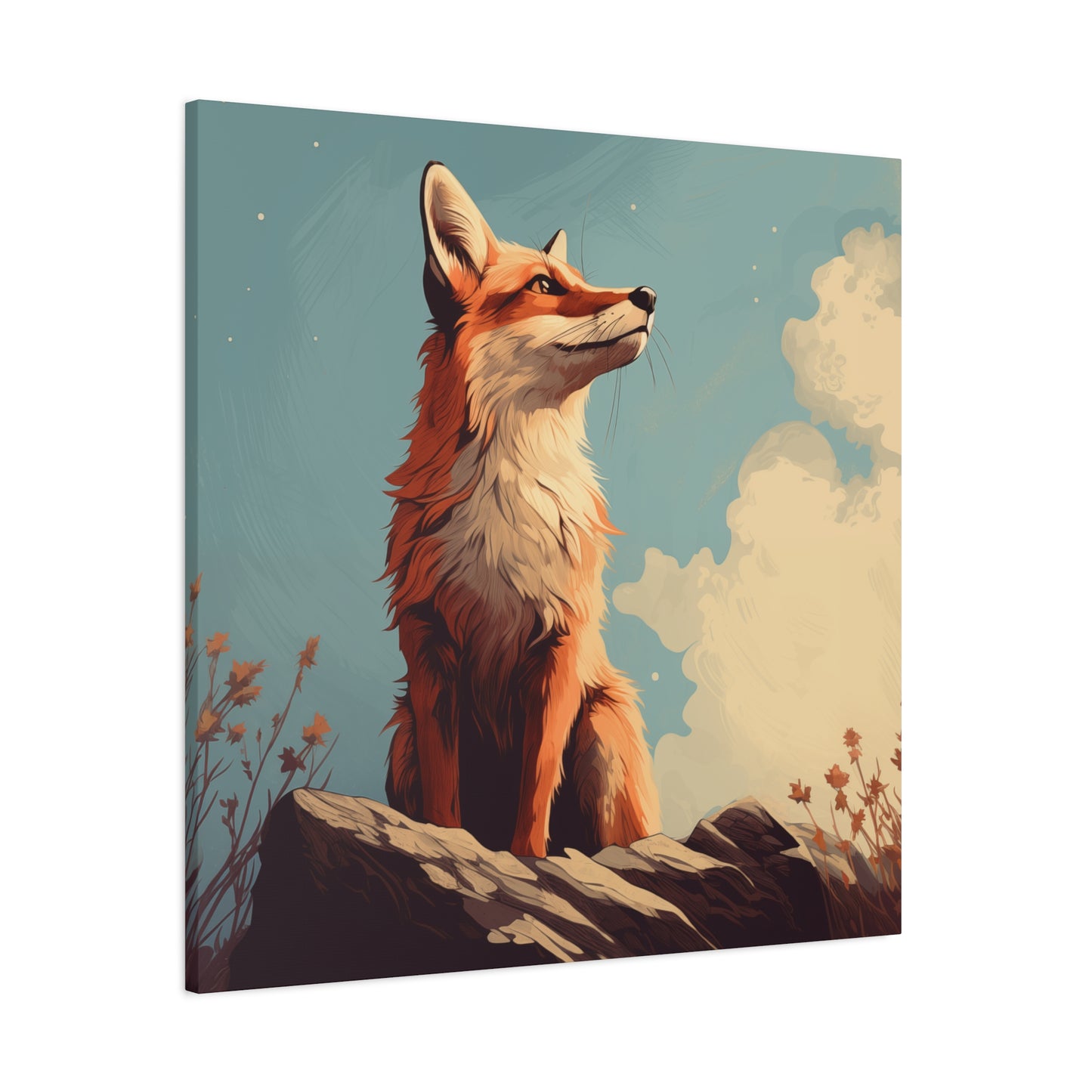 Fox Looking at the sky on Matte Canvas, Stretched, 1.25"