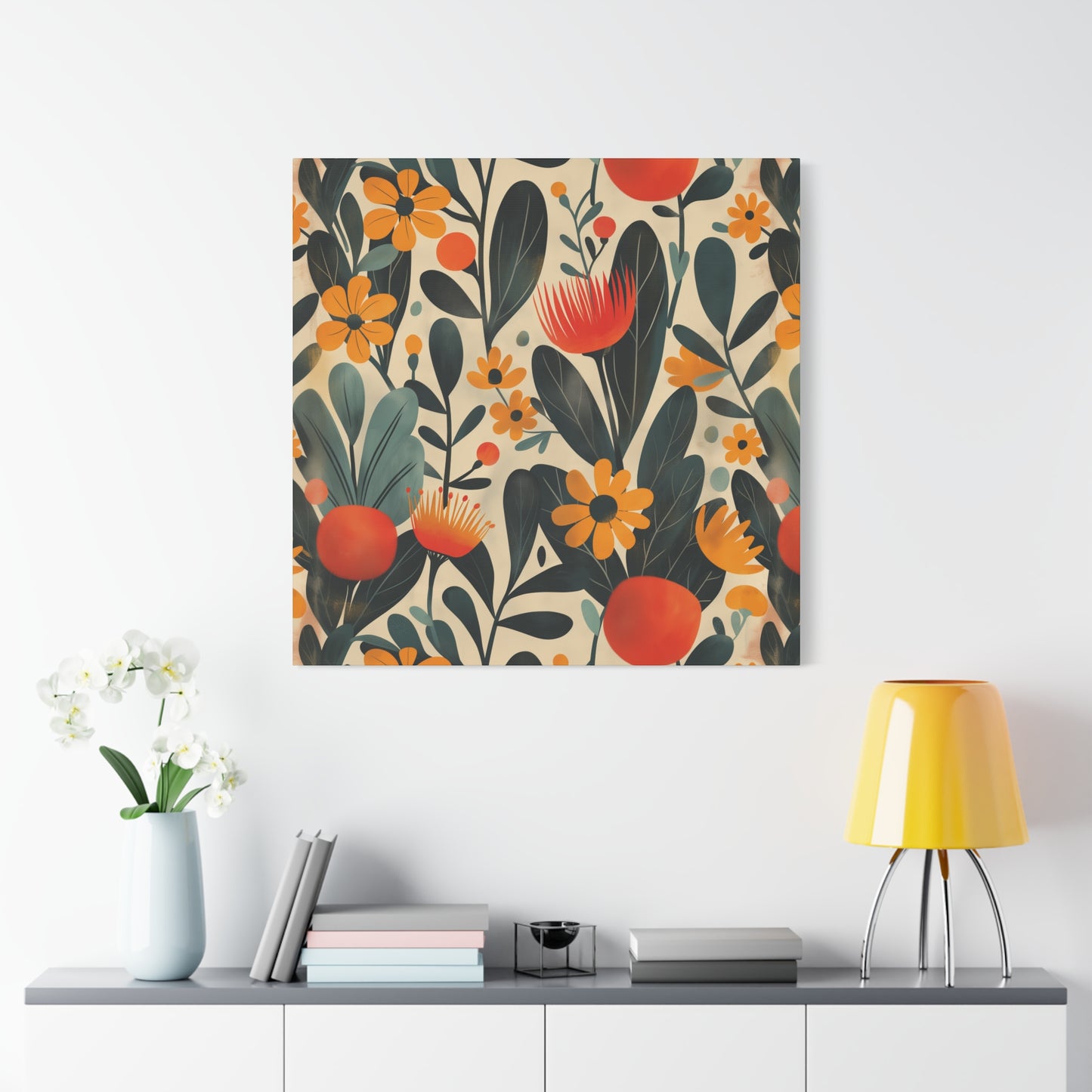 Canvas Print - Mid Century Modern Floral Art