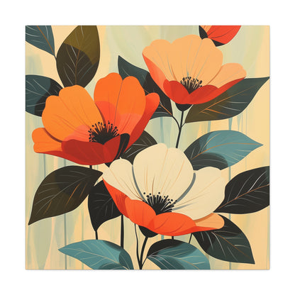 Canvas Print - Mid Century Modern Floral Art