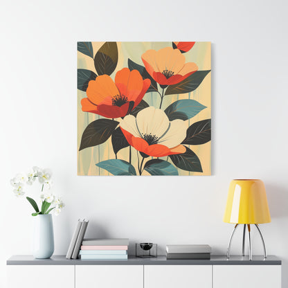 Canvas Print - Mid Century Modern Floral Art