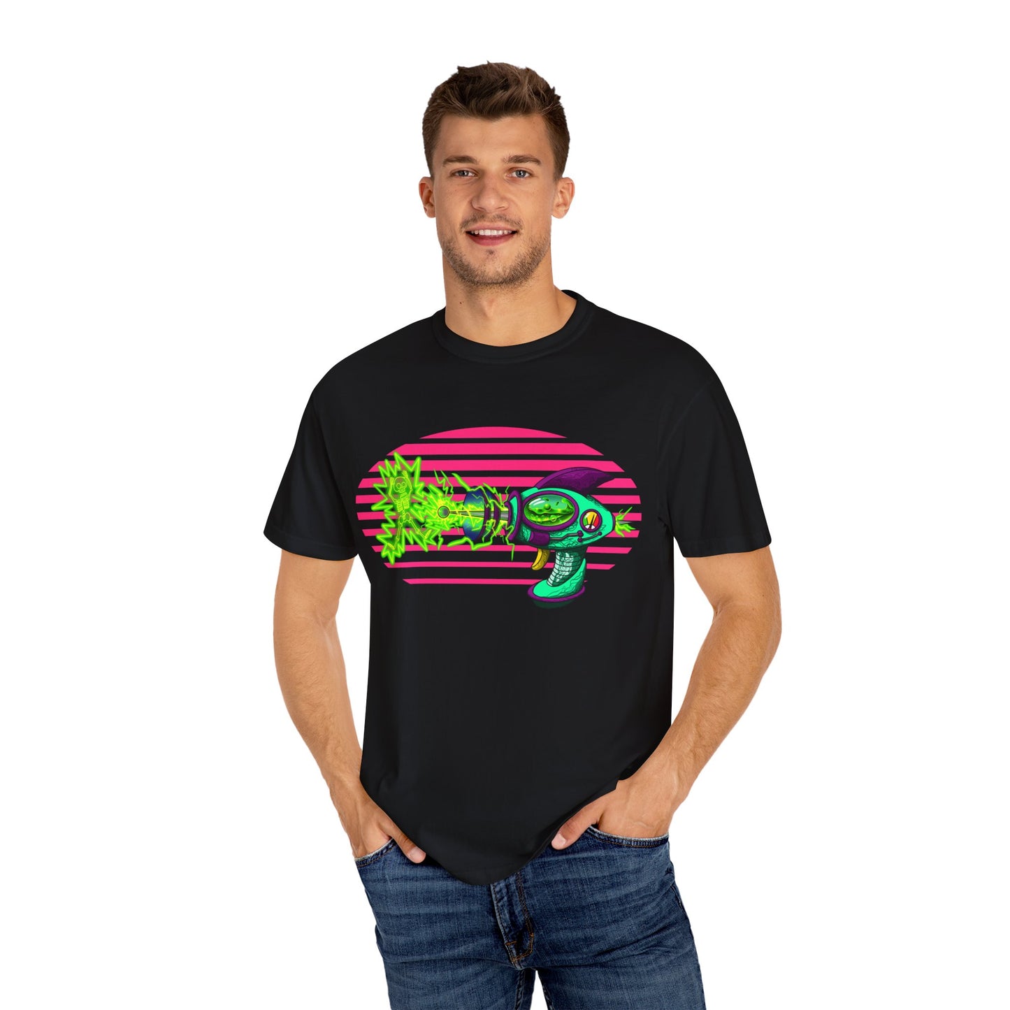 Ray Gun Retro aesthetic Unisex Garment-Dyed T-shirt