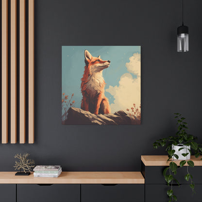 Fox Looking at the sky on Matte Canvas, Stretched, 1.25"