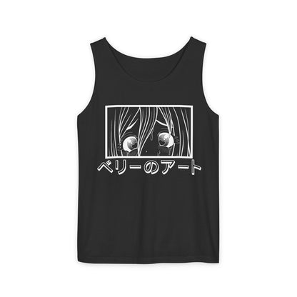 Art By Berry anime manga BDSM inspired panel Unisex Garment-Dyed Tank Top