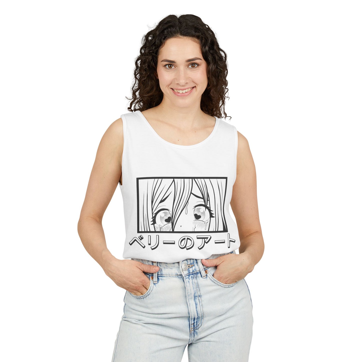 Art By Berry anime manga BDSM inspired panel Unisex Garment-Dyed Tank Top