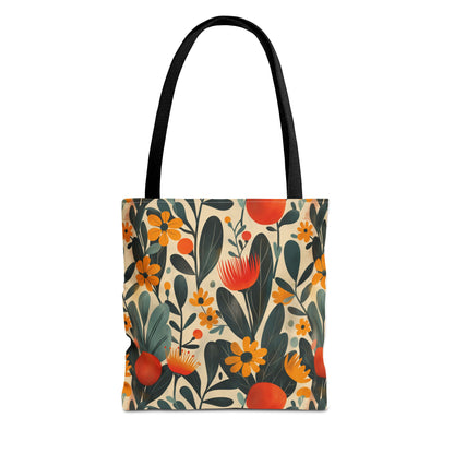 Mid century modern floral aesthetic Tote Bag (AOP)