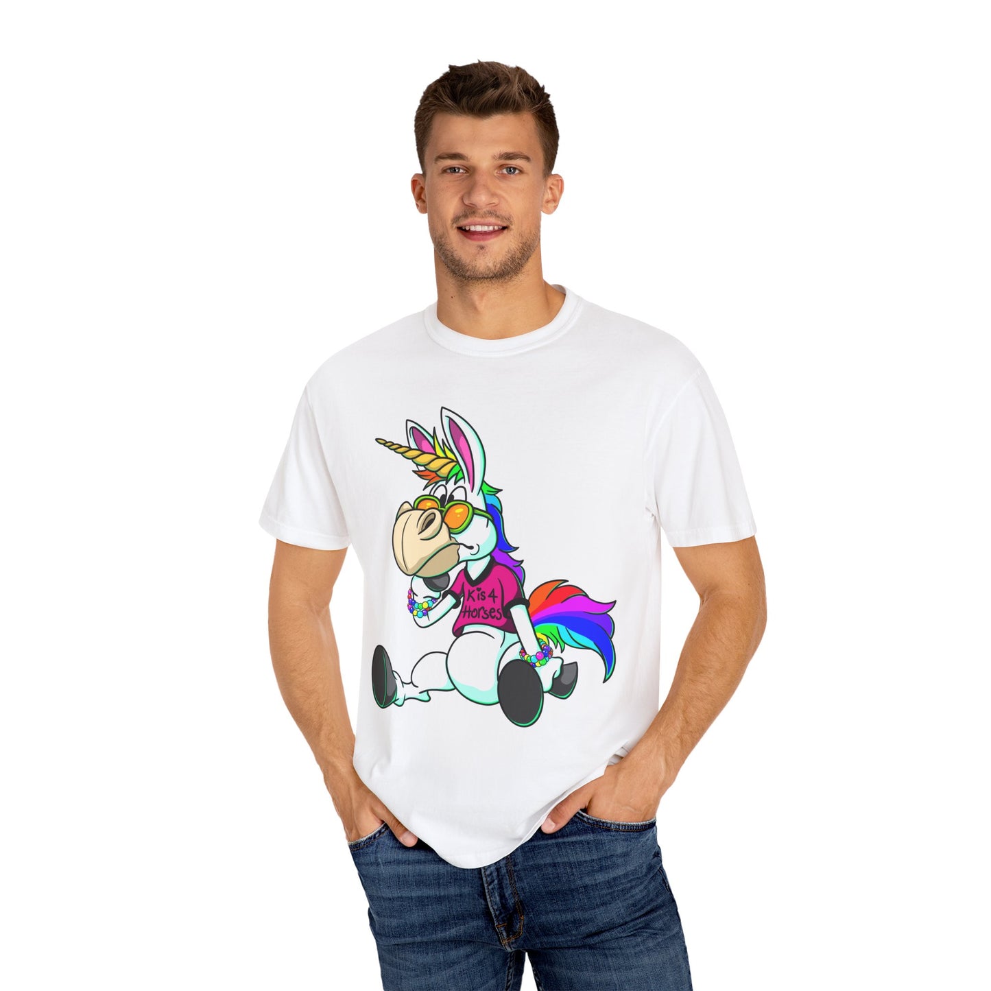 K is For Horses Unisex Garment-Dyed T-shirt