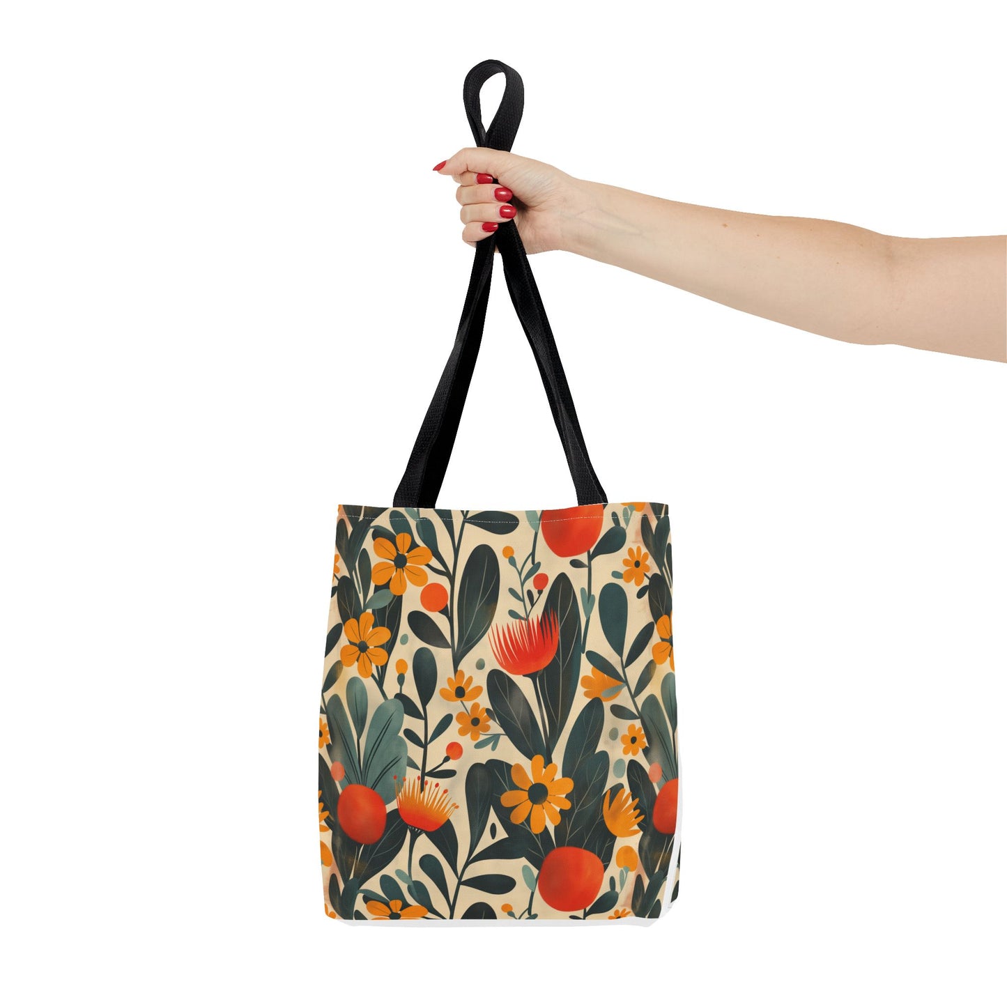 Mid century modern floral aesthetic Tote Bag (AOP)