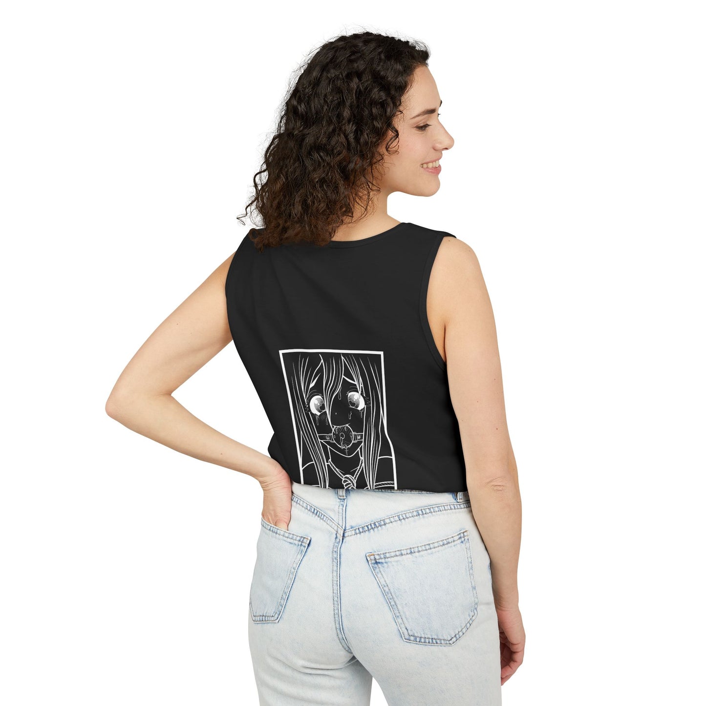 Art By Berry anime manga BDSM inspired panel Unisex Garment-Dyed Tank Top